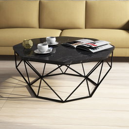 Hanah Home Diamond - Black Marble